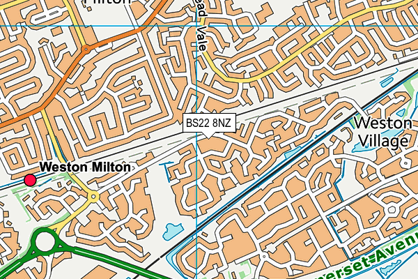 BS22 8NZ map - OS VectorMap District (Ordnance Survey)