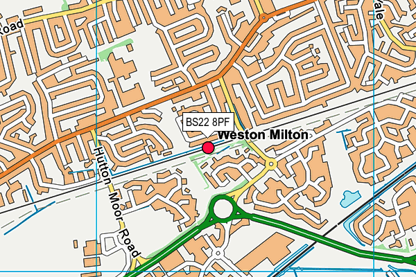 BS22 8PF map - OS VectorMap District (Ordnance Survey)