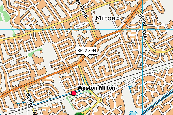 BS22 8PN map - OS VectorMap District (Ordnance Survey)