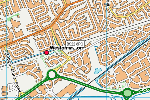 BS22 8PQ map - OS VectorMap District (Ordnance Survey)
