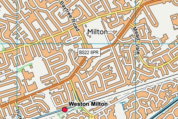 BS22 8PR map - OS VectorMap District (Ordnance Survey)