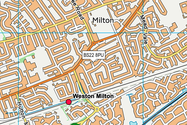 BS22 8PU map - OS VectorMap District (Ordnance Survey)