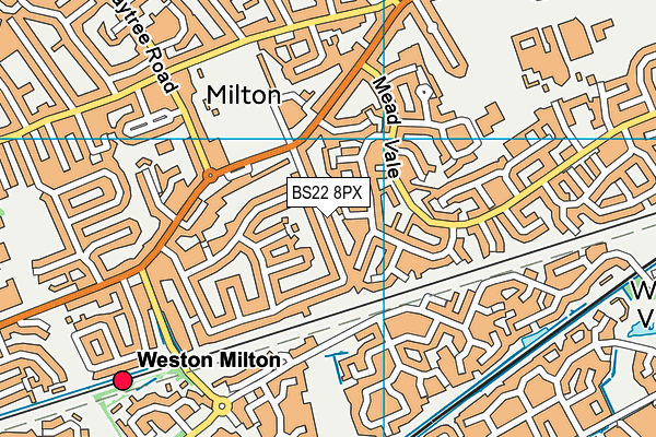 BS22 8PX map - OS VectorMap District (Ordnance Survey)