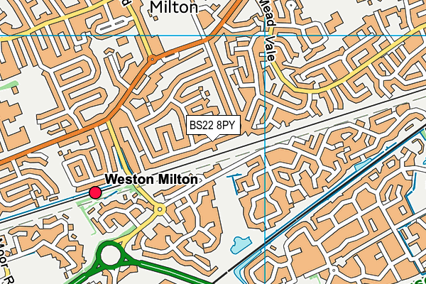 BS22 8PY map - OS VectorMap District (Ordnance Survey)