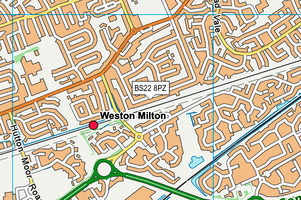 BS22 8PZ map - OS VectorMap District (Ordnance Survey)