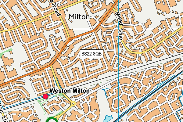 BS22 8QB map - OS VectorMap District (Ordnance Survey)