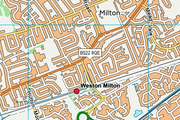 BS22 8QE map - OS VectorMap District (Ordnance Survey)