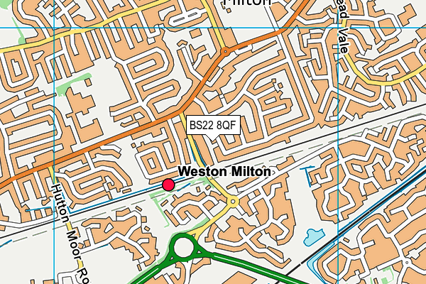 BS22 8QF map - OS VectorMap District (Ordnance Survey)