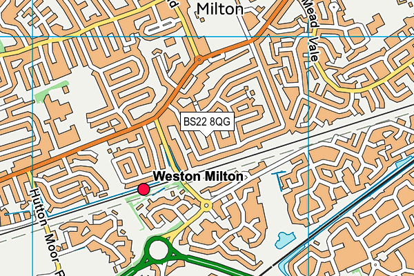 BS22 8QG map - OS VectorMap District (Ordnance Survey)