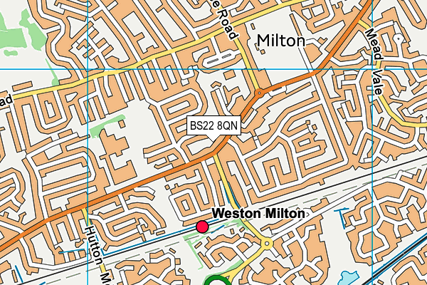 BS22 8QN map - OS VectorMap District (Ordnance Survey)