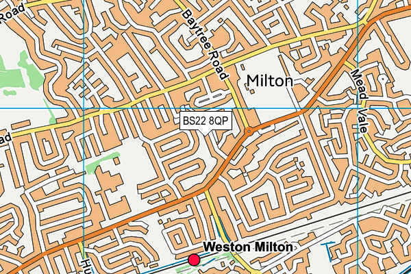 BS22 8QP map - OS VectorMap District (Ordnance Survey)