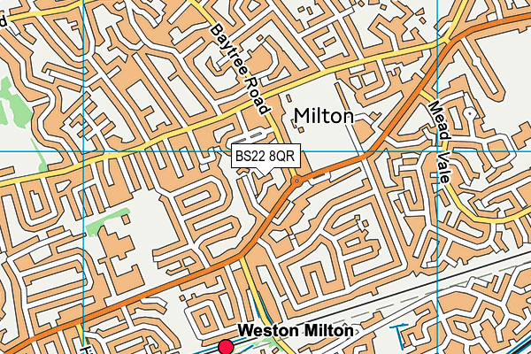 BS22 8QR map - OS VectorMap District (Ordnance Survey)