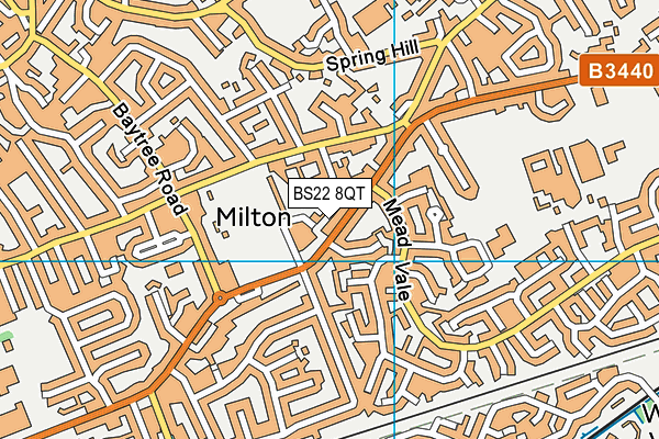 BS22 8QT map - OS VectorMap District (Ordnance Survey)