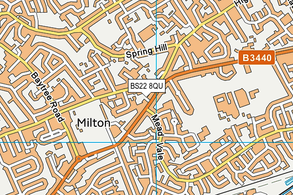 BS22 8QU map - OS VectorMap District (Ordnance Survey)
