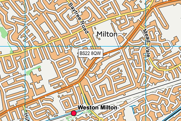 BS22 8QW map - OS VectorMap District (Ordnance Survey)