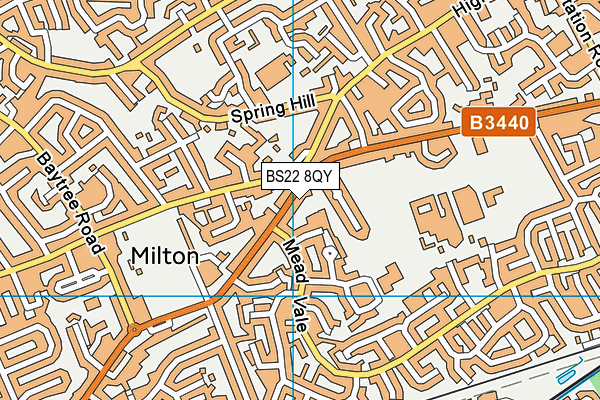 BS22 8QY map - OS VectorMap District (Ordnance Survey)