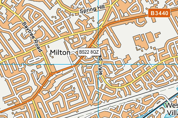 BS22 8QZ map - OS VectorMap District (Ordnance Survey)