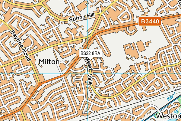 BS22 8RA map - OS VectorMap District (Ordnance Survey)