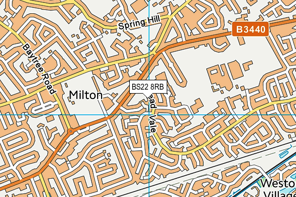 BS22 8RB map - OS VectorMap District (Ordnance Survey)