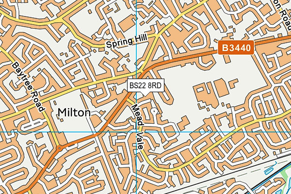 BS22 8RD map - OS VectorMap District (Ordnance Survey)