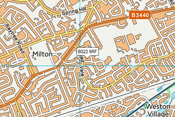 BS22 8RF map - OS VectorMap District (Ordnance Survey)