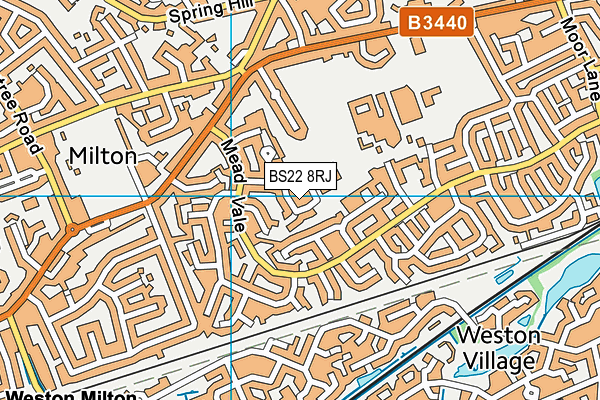 BS22 8RJ map - OS VectorMap District (Ordnance Survey)