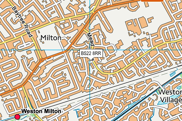 BS22 8RR map - OS VectorMap District (Ordnance Survey)