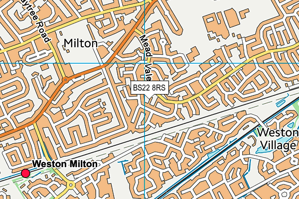 BS22 8RS map - OS VectorMap District (Ordnance Survey)