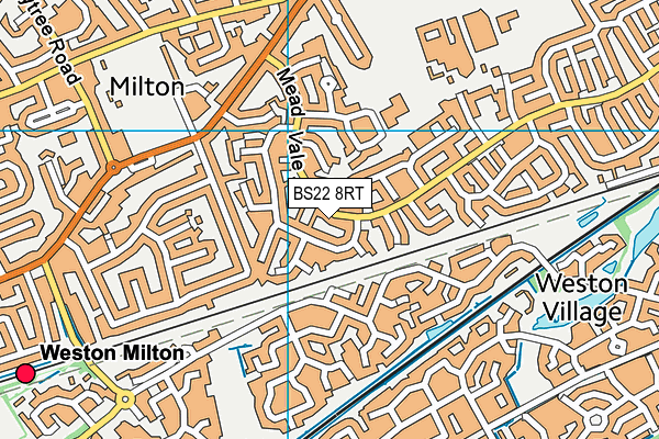 BS22 8RT map - OS VectorMap District (Ordnance Survey)