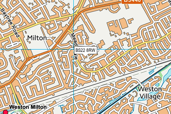 BS22 8RW map - OS VectorMap District (Ordnance Survey)