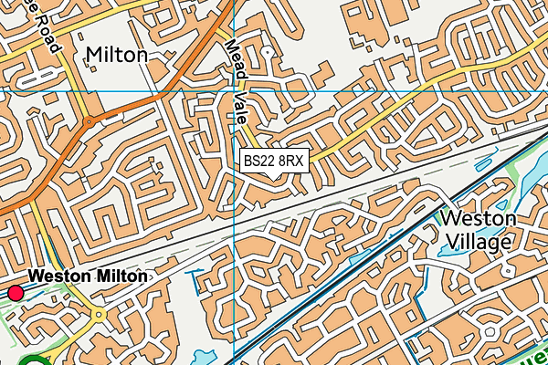 BS22 8RX map - OS VectorMap District (Ordnance Survey)
