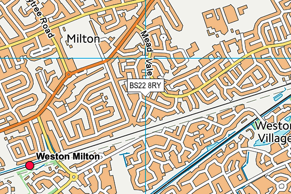 BS22 8RY map - OS VectorMap District (Ordnance Survey)