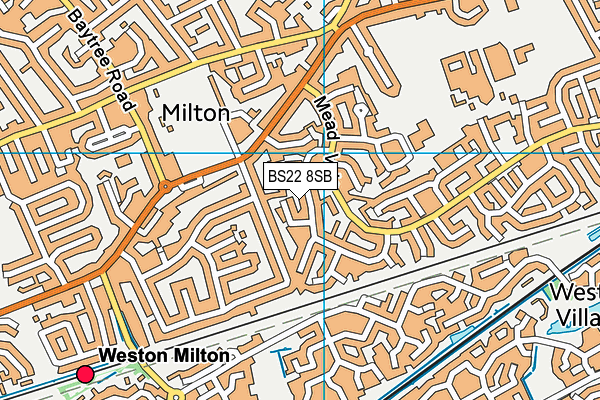 BS22 8SB map - OS VectorMap District (Ordnance Survey)