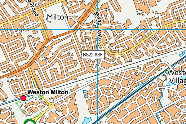 BS22 8SF map - OS VectorMap District (Ordnance Survey)