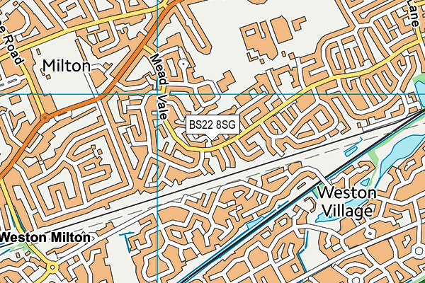 BS22 8SG map - OS VectorMap District (Ordnance Survey)