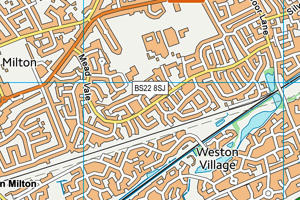 BS22 8SJ map - OS VectorMap District (Ordnance Survey)