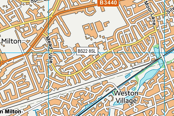 BS22 8SL map - OS VectorMap District (Ordnance Survey)