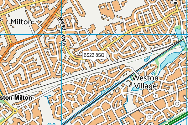 BS22 8SQ map - OS VectorMap District (Ordnance Survey)