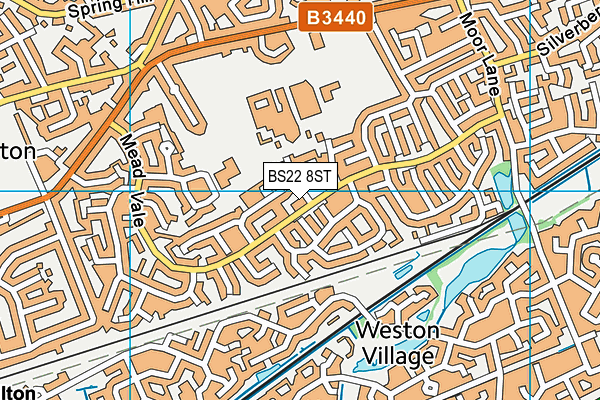 BS22 8ST map - OS VectorMap District (Ordnance Survey)