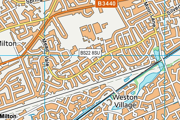 BS22 8SU map - OS VectorMap District (Ordnance Survey)