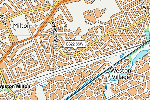 BS22 8SW map - OS VectorMap District (Ordnance Survey)