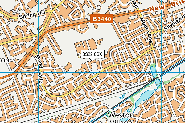 BS22 8SX map - OS VectorMap District (Ordnance Survey)