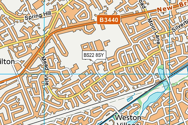 BS22 8SY map - OS VectorMap District (Ordnance Survey)