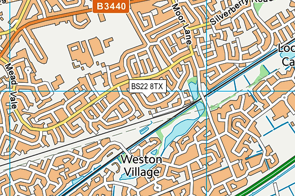 BS22 8TX map - OS VectorMap District (Ordnance Survey)