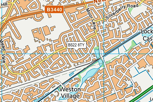 BS22 8TY map - OS VectorMap District (Ordnance Survey)