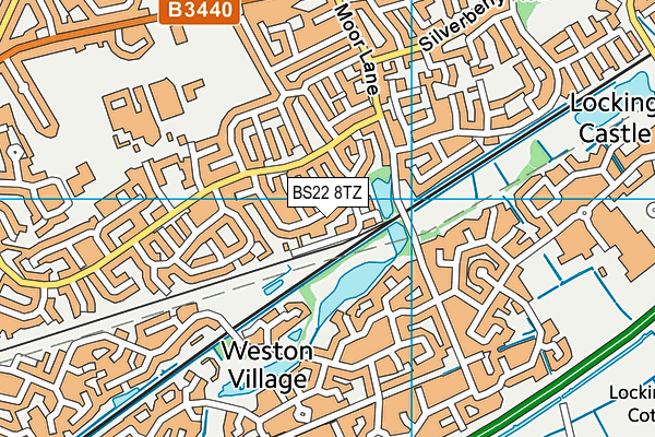 BS22 8TZ map - OS VectorMap District (Ordnance Survey)