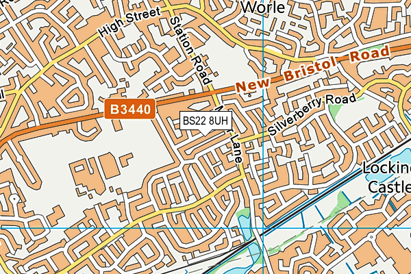 BS22 8UH map - OS VectorMap District (Ordnance Survey)