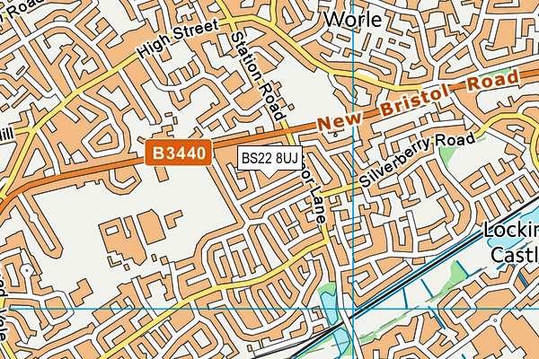 BS22 8UJ map - OS VectorMap District (Ordnance Survey)