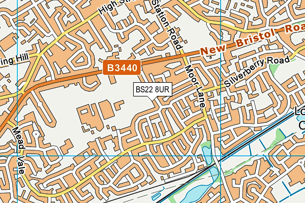 BS22 8UR map - OS VectorMap District (Ordnance Survey)