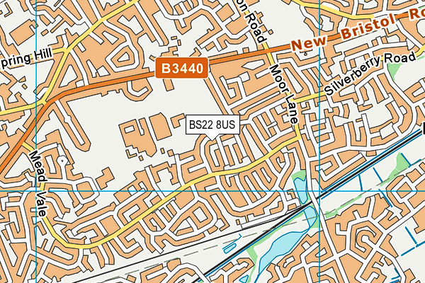 BS22 8US map - OS VectorMap District (Ordnance Survey)